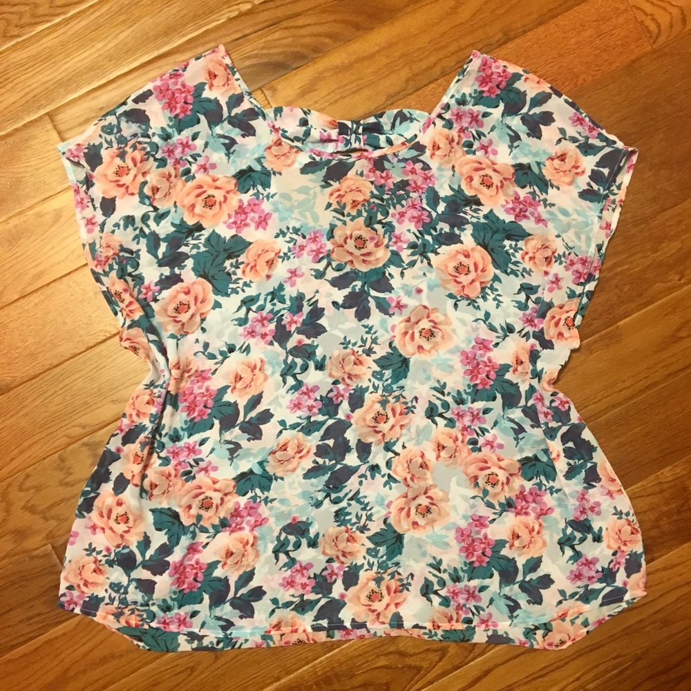 Sheer floral top